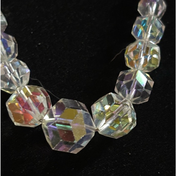 Vintage Estate Crystal Aurora Borealis Strand Necklace - Picture 6 of 6